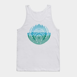 Green Tribal Glyph Tank Top